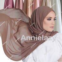 《Miki Xinyuan》 MuslimHijab ผ้าพันคอผู้หญิง SolidChiffon ผ้าคลุมศีรษะนุ่มยาว ShawlsHeadband แฟชั่น F Emme ผ้าพันคอผ้าพันคอ