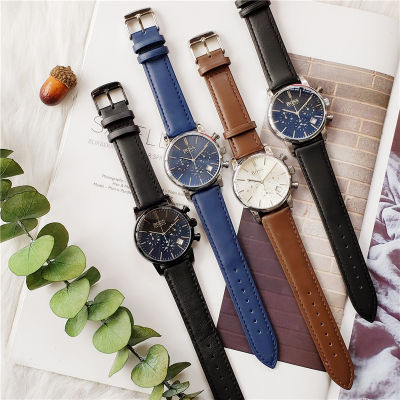 [พร้อมสต็อก] นาฬิกาควอตซ์เต็มรูปแบบคุณภาพสูงของแท้ Hugo Bosss นาฬิกาผู้ชายธุรกิจสบายๆตารางประจำวันสายหนัง