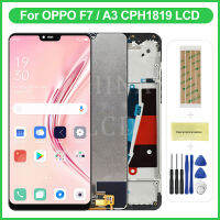 จอ LCD แบบดั้งเดิมสำหรับ CPH1819 Oppo F7/จอแสดงผล LCD แบบสัมผัสหน้าจอ Oppo A3ที่มีส่วนที่เอาออกได้กรอบดิจิตอล