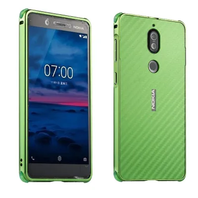 สำหรับ Nokia 7 Plus Case โลหะอลูมิเนียมกรอบสำหรับ Nokia 7 Plus คาร์บอนไฟเบอร์เคสโทรศัพท์