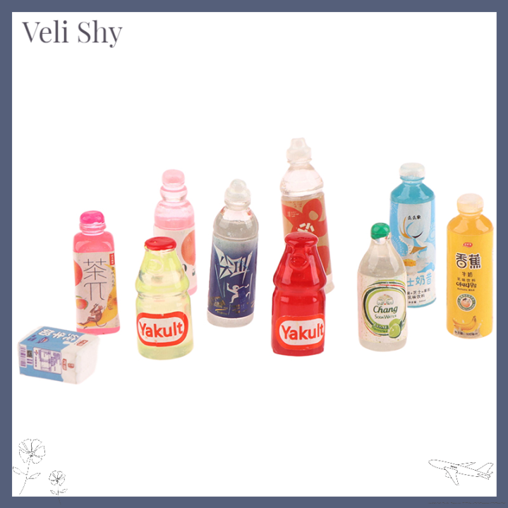 veli-shy-อุปกรณ์เสริมบ้านตุ๊กตานวัตกรรม5ชิ้นขวดไวน์จำลองเรซิ่นซูเปอร์มาร์เก็ตขวดเครื่องดื่มของเล่นแบบจำลอง-diy