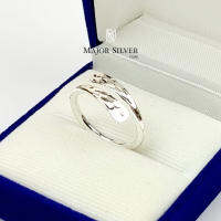 Hammered ring : Silver 925 / แหวนทุบขึ้นลาย สามารถบีบไซส์ได้ งานเกลี้ยง แฟชั่น สไตล์โมเดิร์น แหวนเงินแท้100%