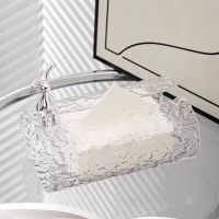 Modern Acrylic Tissue Box Water ripple home storage decoration Light luxury creative napkin paper box advanced sense ins Tissue Holders