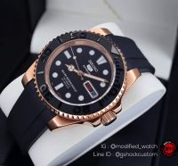 Seiko Mod Yacht Master Rose gold  โดยใช้รุ่นSeiko Submariner SNZF17 ในการ Modified