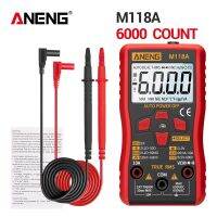 ANENG M118A Digital Mini Multimeter Tester Auto Mmultim True Rms Tranistor Meter พร้อม NCV Data Hold 6000นับไฟฉาย