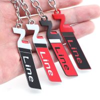 Cars Car Keychain  N Line Badge Metal Emblem  Keyring Key Chain Ring Holder for Hyundai i30 i40 ix 35 Sonata Elantra Veloster Kona