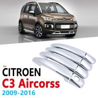 (JL3ZJJHUUEJHHYDHGWTSG) ขอบครอบมือจับโครเมี่ยมสำหรับ Citroen C3 Aircross 2009 ~ 2016สติ๊กเกอร์ตกแต่งรถยนต์4ประตู2010 2011 2012 2013 2014 2015