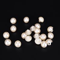 【cw】 20PCS 9/10/11.5/12.5/15mm DIY Pearl White Resin Buttons Coat Boots Sewing Clothes Button Scrapbooking Garment Apparel ！