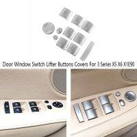 Door Window Switch Lifter Buttons Covers Trim Interior Stickers for BMW 3 Series X5 X6 X1E90