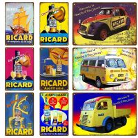 Ricard Belgium Tin Sign Plaque Metal Sign Bar Poster Room Home Decoration Accessories Vintage Wall Decor On The Wall Mural Plate Size: 20cm X 30cm（Contact the seller, free customization）