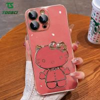 เคสเคสโทรศัพท์แบบตั้งได้เคลือบกระจกแต่งหน้าน่ารักหรูหรา Toosci Kitty เคสหลังแบบนิ่มสำหรับ Xiaomi Redmi Note 5 Pro Note 8 Pro Note 8T Redmi Note 9 Pro Max Note 9S Redmi Note 10 Pro Max Note 10S Redmi Note 10S note 11 Pro Note 11S Note 12 Pro