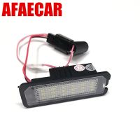 Afaeca ไฟป้ายทะเบียน Led รถ1คู่12V ปราศจากความผิดพลาดสำหรับ Vw Passat Cc Golf 4 5 Polo