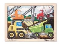 [จิ๊กซอไม้12ชิ้น]รุ่น 2933 จิ๊กซอไม้ รูปก่อสร้าง Melissa &amp; Doug Wooden Jigsaw Puzzle Construction 12 Pcs รีวิวดีใน Amazon USA มีฐานไม้รองอย่างดี ของเล่น มาลิซ่า 3 ขวบ