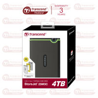 External HDD 4TB USB Type C - Transcend (รับประกัน 3 ปี) - มีใบกำกับภาษี