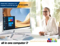 ฟรีคีย์บอร์ดไร้สาย ASUS ดั้งเดิม 24 Inch all in one computer PC Gaming Desktop Computer quad Intel core i7 DDR4 m.2 SSD 256GB Windows 10 Office ram 8gb ฟรี หูฟังเกมมิ่ง Acer computer pc gaming