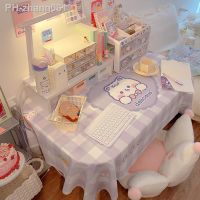 【CC】 Cartoon Tablecloth Korea Ins Study Table Anime Student Kawaii Desk Pink