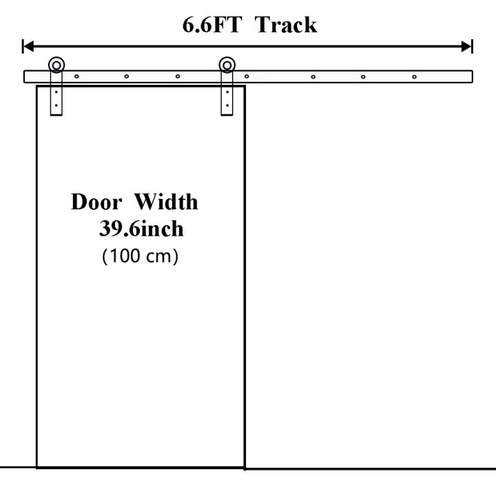 ชุดรางเลื่อนประตูสไลด์-2เมตร-เหล็กกล้าคาร์บอน2เมตร-ใช้กับ-ประตูเลื่อน-ประตูไม้-ประตูยุ้งข้าว-รางประตู-ประตูบานเลื่อน-ประตูเลื่อน