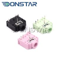 10PCS PJ-307 PJ307 Green/Pink/black 5Pin 3.5mm Stereo Jack Socket Audio Jack Connector PCB 3F07 Headset Female