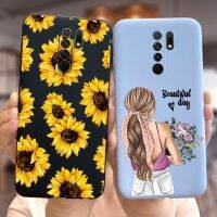 เคสนิ่มโทรศัพท์แบบบาง,เปลือกดอกไม้สีสันสดใสสำหรับ Xiaomi Redmi 9นิ้วปลอก Redmi9โทรศัพท์แบบบาง6.53นิ้ว