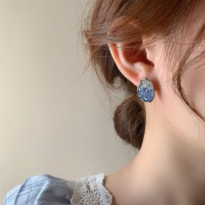Unique Crystal Zircon Earrings Trendy Dangle Earrings Korean Elegant Earrings Gradient Crystal Earrings Zircon Geometric Earrings