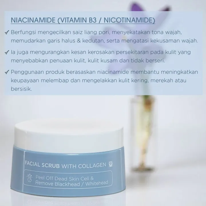 Sendayu Tinggi Facial Scrub with Collagen Scrub untuk kulit berminyak
