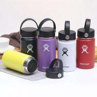 HydroFlasks จัดส่งภายใน24hrs 12ออนซ์ขวดน้ำหม้อพื้นที่สแตนเลสแบบพกพาและสูญญากาศฉนวนขวดปากกว้างที่มีฝารั่วซึมกีฬากลางแจ้งเด็ก12ออนซ์ขวด