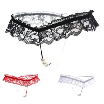 Lace Pearl Panties For Women, Sexy Transparent G Strings And