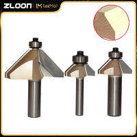 Zloon  45องศาขอบเอียงขึ้นรูปดอกเราเตอร์ที่มีแบริ่งลบมุม CNC เครื่องมือตัดไม้เครื่องมือกัดงานไม้