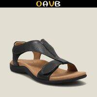 OAVB Women Sandals Summer Comfort Solid Orthopedic T-Strap Hook Loop Ladies Casual Wedges Beach Shoes Plus Size Sandalias