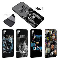 Casing หรับ iPhone 14 13 11 Pro Max 11 Mini 8+ 8 Plus FUL60 Kurt Cobain Nirvana Pattern Phone เคสโทรศัพท์ อ่อนนุ่ม TPU Shockproof Black ปก