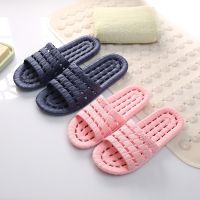 2022 Family Bathroom Slippers Home Indoor Non-slip Unisex Solid Soft Bottom Slipper Sandals Women and Men Slippers Flat Shoes