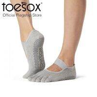 ToeSox โทซอคส์ ถุงเท้ากันลื่นแยกนิ้วแถบคาด รุ่น Mia ปิดนิ้วเท้า