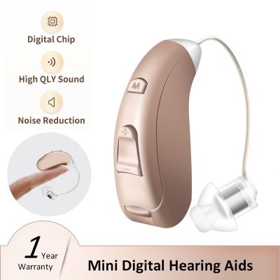 ZZOOI Mini Hearing Aid Digital BTE Hearing Aids Adjustable Tone Sound Amplifier Portable Deaf Elderly Ear Aid Audifonos Dropshipping