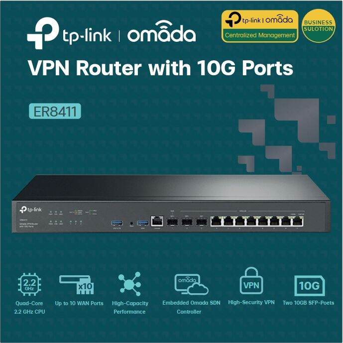 TP-LINK ER8411 Omada VPN Router with 10G Ports | Lazada.co.th