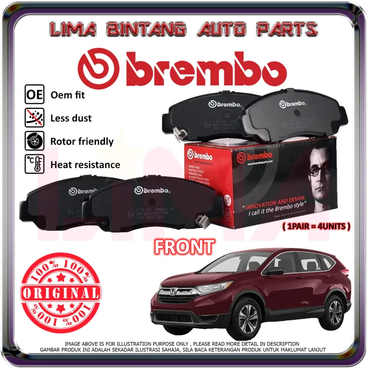 Honda Crv TLA TME Front / Rear Brake Pads , Disc Brake Pad Brembo