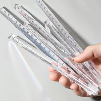 3D Stereo Transparent Rulers 20cm Measuring Tool Drawing Template Math Ruler Angle Ruler Office School Supplies Cute Stationery Rulers  Stencils