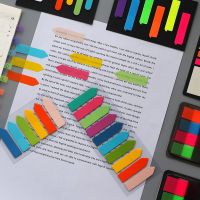PET Fluorescence Index Notes Self Adhesive Memo Pad Sticky Notes Bookmark Marker Sticker Paper Student office Supplies
