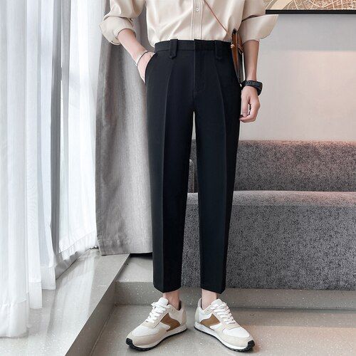 Korean Casual Cotton Pants Men | Color Summer Male Trousers | Summer Cotton Men  Pants - Casual Pants - Aliexpress