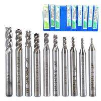 10pcs 4 ขลุ่ย HSS End Mill Set เครื่องตัดอลูมิเนียมก้านตรง เครื่องมือ ชุด 1.5 / 2 / 2.5 / 3 / 3.5 / 4 / 4.5 / 5 / 5.5 / 6mm