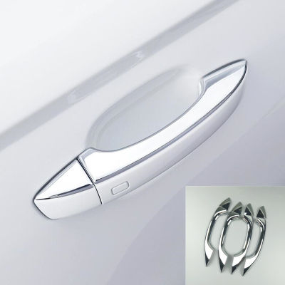 ABS Exterior Door Handle Sequins Decoration Cover Trim 8Pcs For Audi A6 C7 2012-2018 Car Styling Decal Stickers Silver