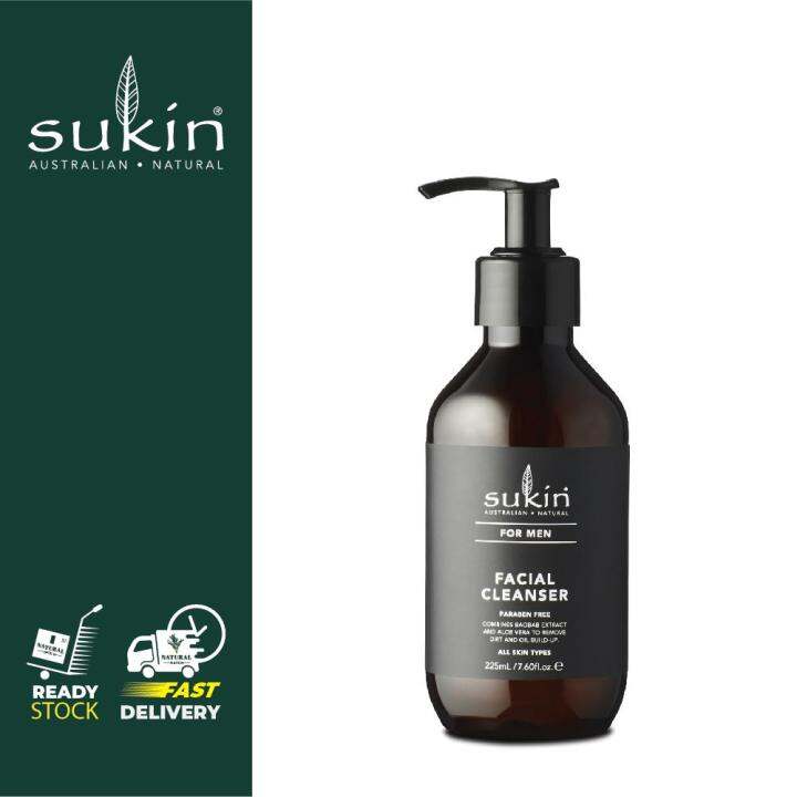 [SUKIN ORGANIC] MEN FACIAL CLEANSER (225ML) Lazada