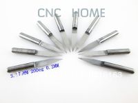 10pcs 3.175 Shank 20 องศา 0.2mm Flat Bottom CNC Router Bits Carbide Engraving Bits PCB Cutter Tool V Shape Milling Cutter