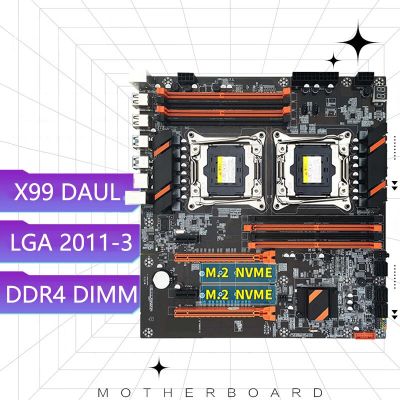 เมนบอร์ด X99 CPU คู่ M.2 LGA 2011 E-ATX USB3.0 SATA3ขนาด8มม. DDR4รองรับช่องเสียบโปรเซสเซอร์ของ Xeon 2011-3