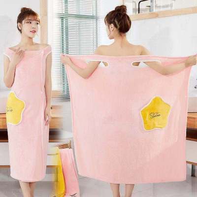 Plush Thick Bathrobes Absorbent Wearable Quick Women Dry