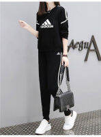 Adidase∮ กีฬาขนาดใหญ่ของผู้หญิงและเสื้อกันหนาวที่เดินทางมาพักผ่อนชุดใหญ่