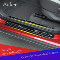 For VW Jetta 2018 2019 2020 2021 2022 2023 Car Scuff Plate Door Sill Trim Welcome Pedal Accessories Stainless Steel Car Styling