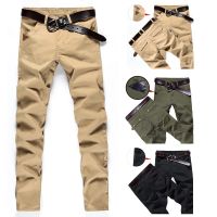 CODiy085671 Mens Cotton Straight Casual Long Pants Cargo Pant Trousers Seluar