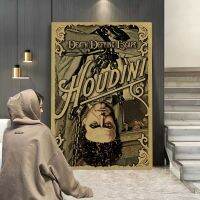 Vintage Harry Houdini Aesthetic Magic Escape Death Defying Goth ภาพวาดผ้าใบตกแต่งบ้านสำหรับ Wall Art Muarl Room Decor 0712