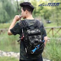 จัดส่งฟรี รุ่นF Fishing bag กระเป๋าตกปลา กระเป๋าผู้ชาย ใส่อุปกรณ์ตกปลา ใส่เบ็ดได้ 1 คัน ใส่ของได้เยอะ กันน้ำได้ ไม่รงรัง