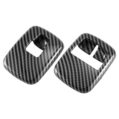 2 PCS Car Carbon Fiber Window Lift Switch Button Cover Trim Sticker for Benz Smart 453 Fortwo Forfour 2015+ Accessories